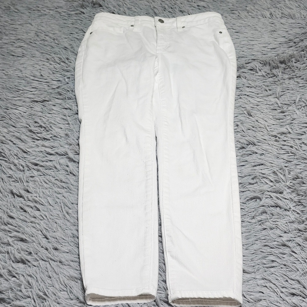 Chicos Skinny Ankle Jeans‎ Women Chicos Size 00R US 2R White Denim Cotton Blend